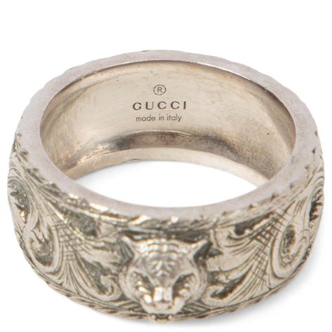 Gucci Sterling Silver Feline Head Details Gatto 